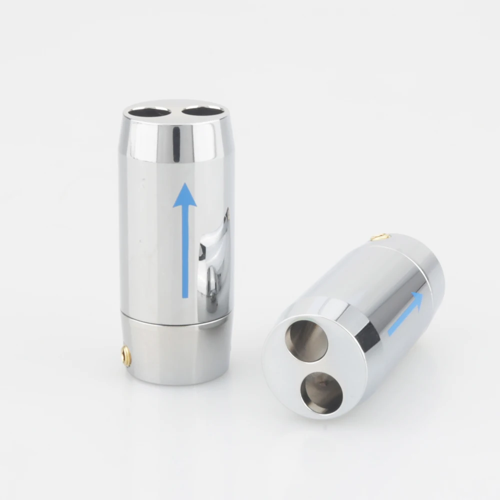 4XSilver HI FI Audio Celana Y Splitter Kabel RCA Speaker Kabel Kawat Celana Alluminium 11Mm untuk 2*7mm Boot dengan Panah