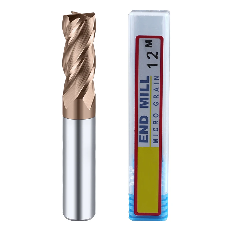 OLTRE HRC55 Fresa in metallo duro a 4 flauto 1.5mm 4mm 8mm 12mm Acciaio al tungsteno Utensili per tornitura CNC Rivestimento in lega Fresa