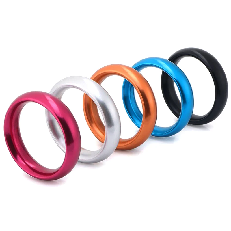 40/45/50mm Male Aluminum Alloy Metal Penis Ring Delay Ejaculation Cock Ring Sex For Men Erotic Games Cock Ring Adult Products 18