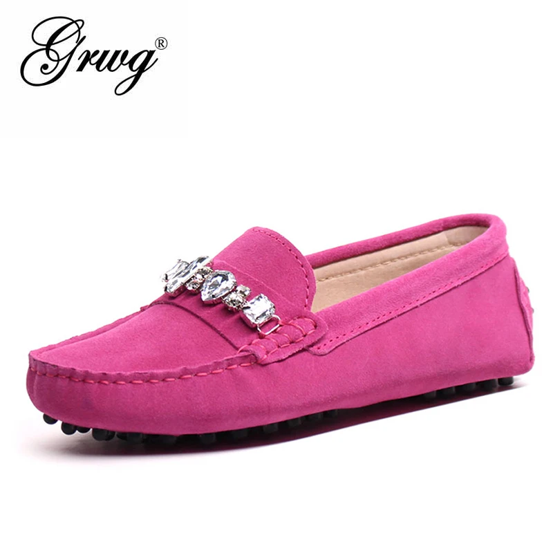 

GRWG High Quality Genuine Leather Women Shoes Female Casual Fashion Flats Spring Autumn Driving Shoes Women Leather Loafers