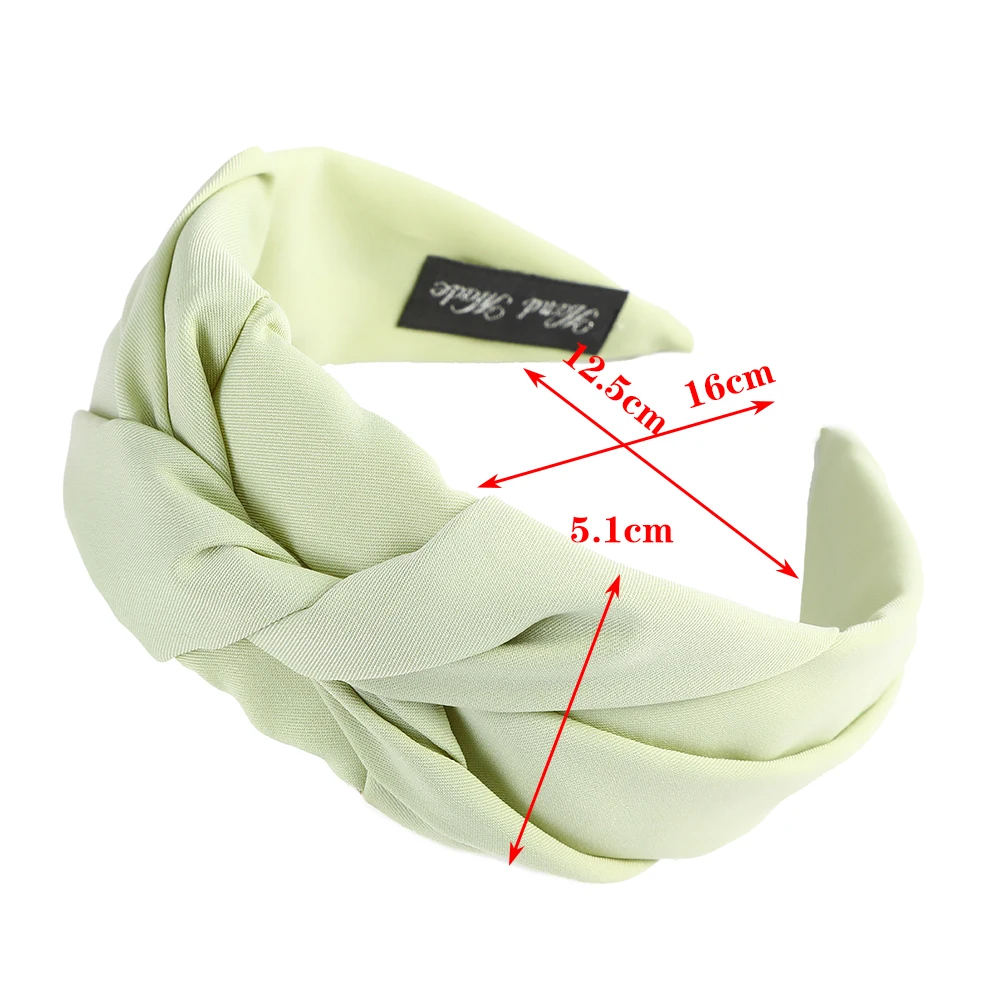 New Solid Color Hairband Cross Top Knot Headband for Women Wide Bezel Hair Hoop Bands Fashion Girls Hair Accessories Headdress