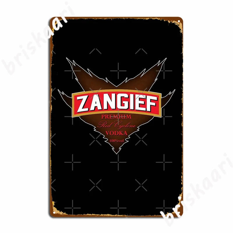 Zangief Red Cyclone Vodka Metal Signs Cinema Kitchen Mural personalized Plates Tin sign Posters