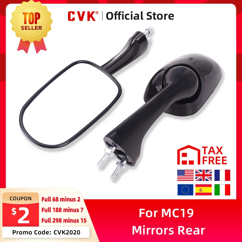 CVK Mirrors Rear View Mirror Inverted For Honda CBR250 MC19 MC22 MC23 MC29 CBR400 NC23 NC29 NC19 CBR250RR Motorcycle Accessories