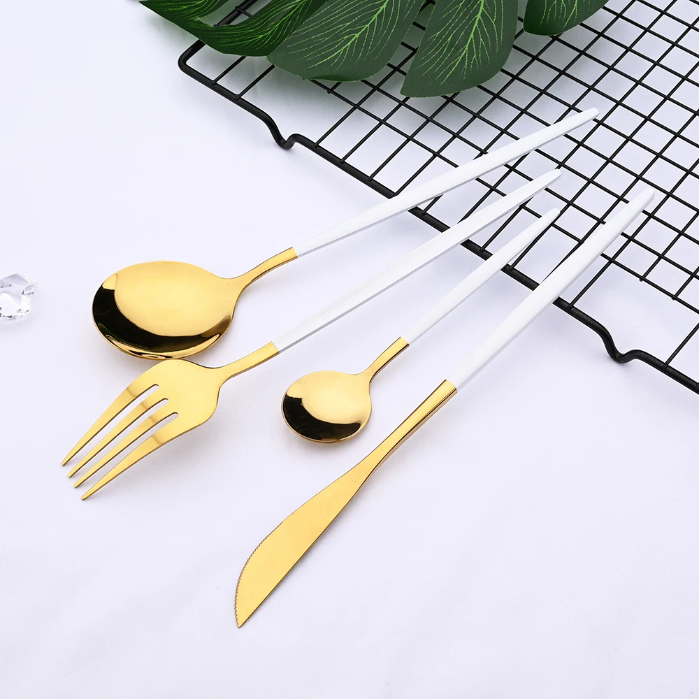 6Pcs/Set Teaspoon Stainless Steel Flatware Colorful Cake Fruit Spoons Dessert Small Coffee Spoon Snack Kitchen Dinnerware Tools