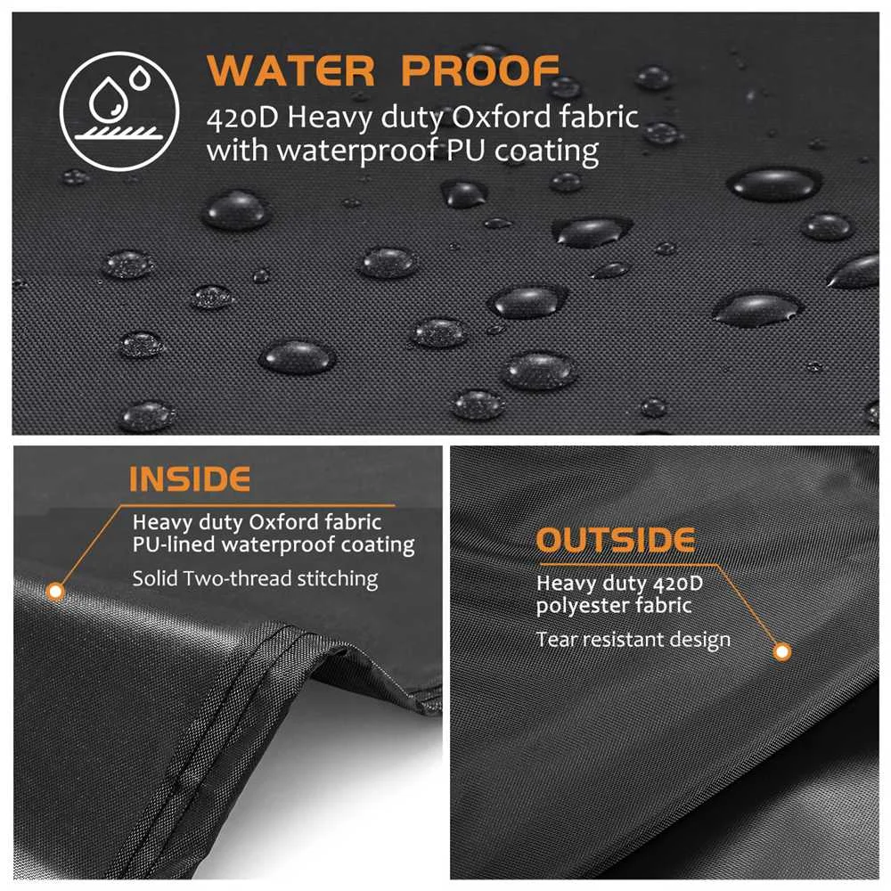 420D BBQ Cover Outdoor Dust Waterproof Anti UV Duty Oxford Cloth Grill Cover Rain Protective Outdoor Barbecue Cover Dropshipping