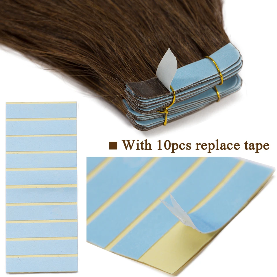 S-noilite 2.5g/pc Natural Hair Extensions Tape In Human Hair Adhesive Seamless Invisible Double Sides Glue In Hair Extensions