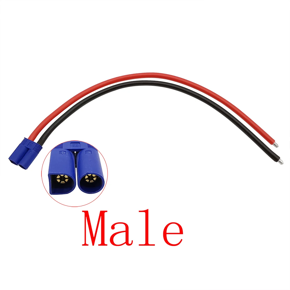 EC5 Male / Female Connector Plug Socket Pigtail Cable 10cm 15cm 30cm 50cm 10AWG Silicone Wire RC Lipo Battery