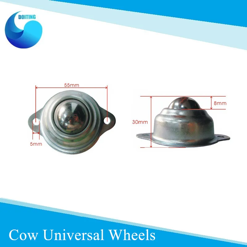 Roda Tiga Roda Universal Robot Sapi Robot 30Mm Kastor Bola Baja Semua Roda Putar Bola Furnitur Bundar Kastor Bola