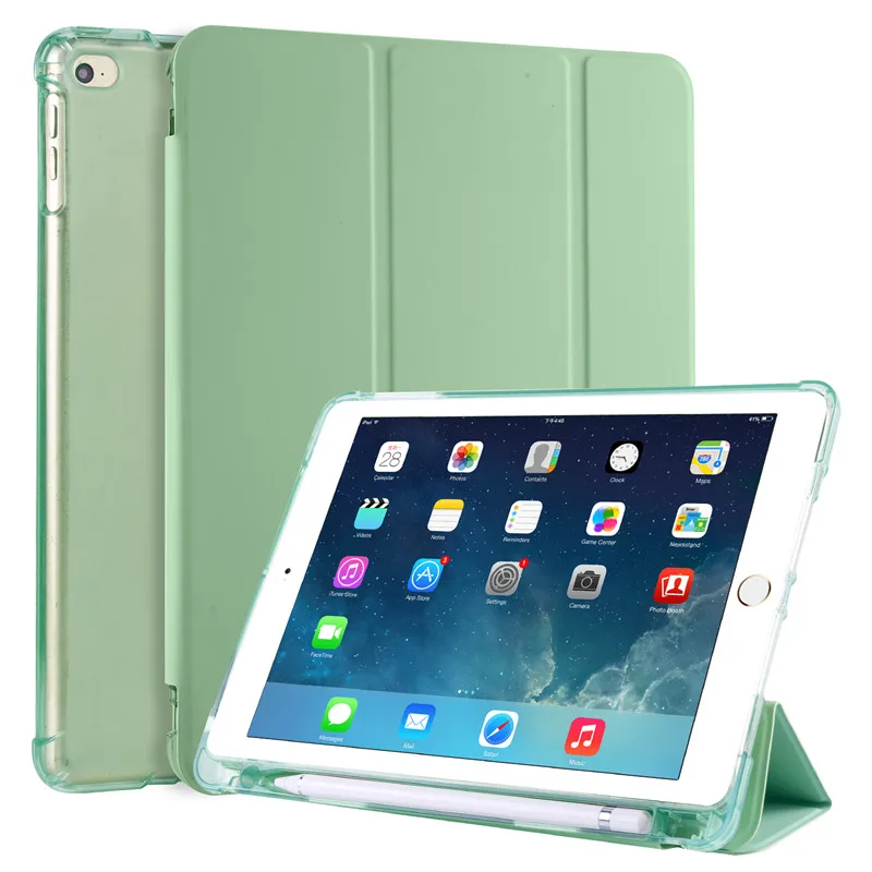 For iPad Case 6th Generation with Pencil Holder Tri-Fold Stand