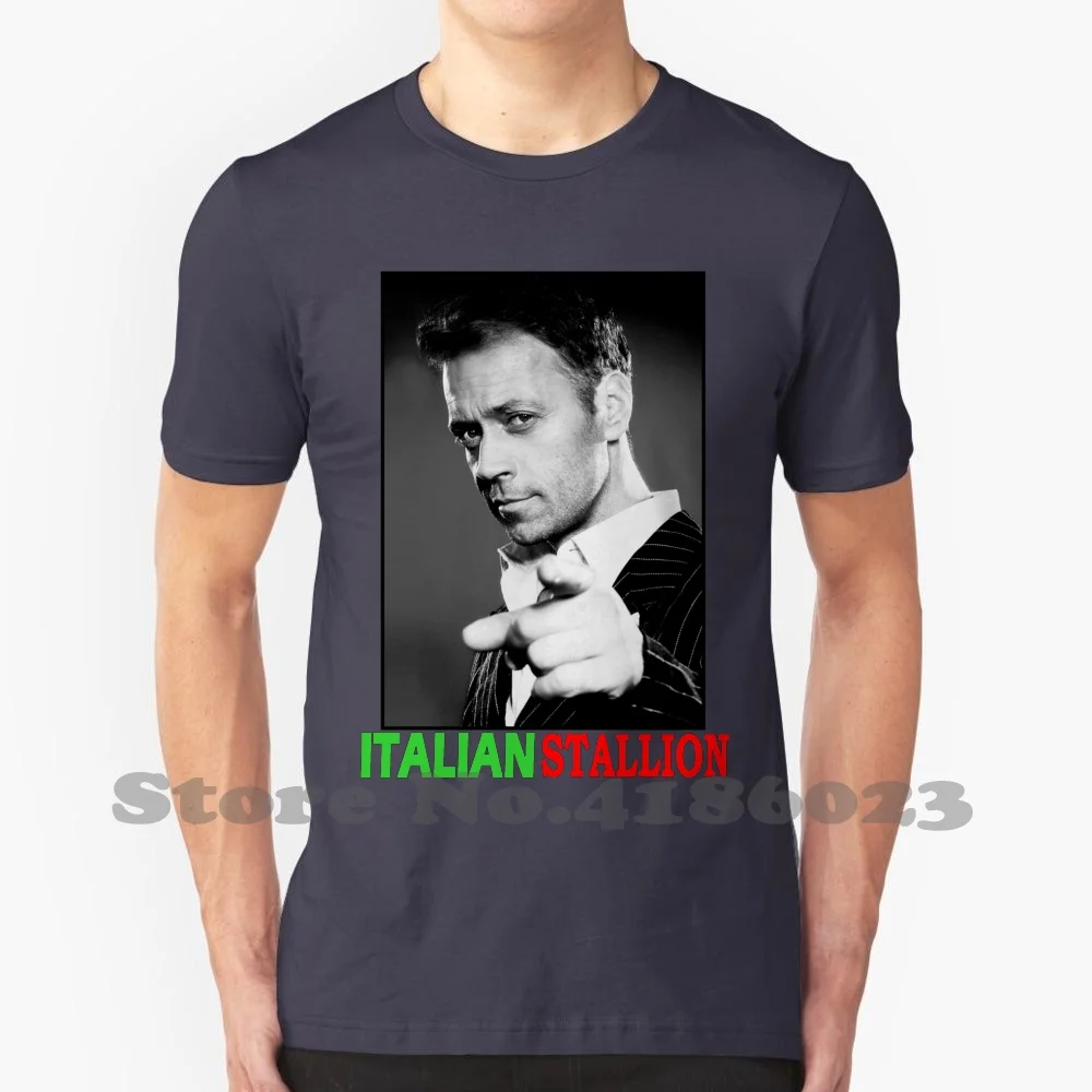 Italian Stallion Rocco Siffredi 100% Cotton T-Shirt Italy Italian Rocco Siffredi Stallion Napoli Milan Naples Sex Love Sesso