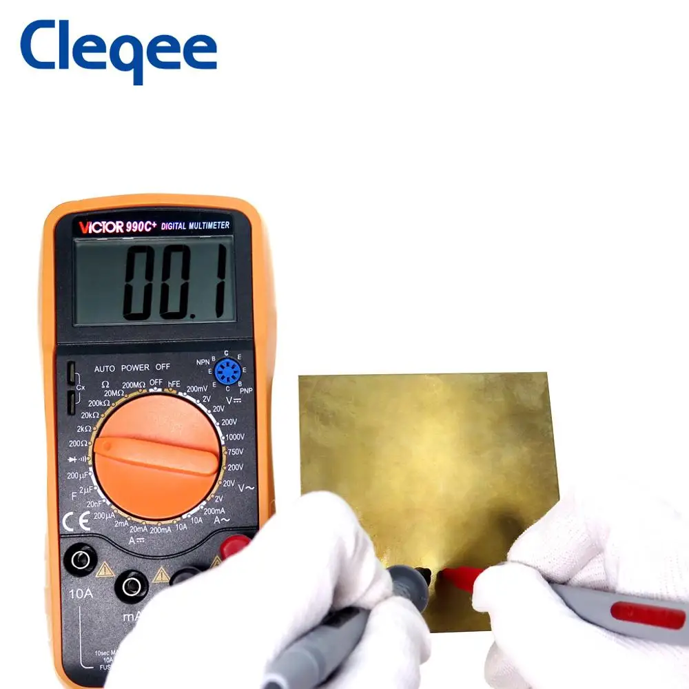 Cleqee P1505B 1000V/10A 150cm Universal Double Silicone wrap with Sharp Needle multimeter probe test lead for Digital Multimeter