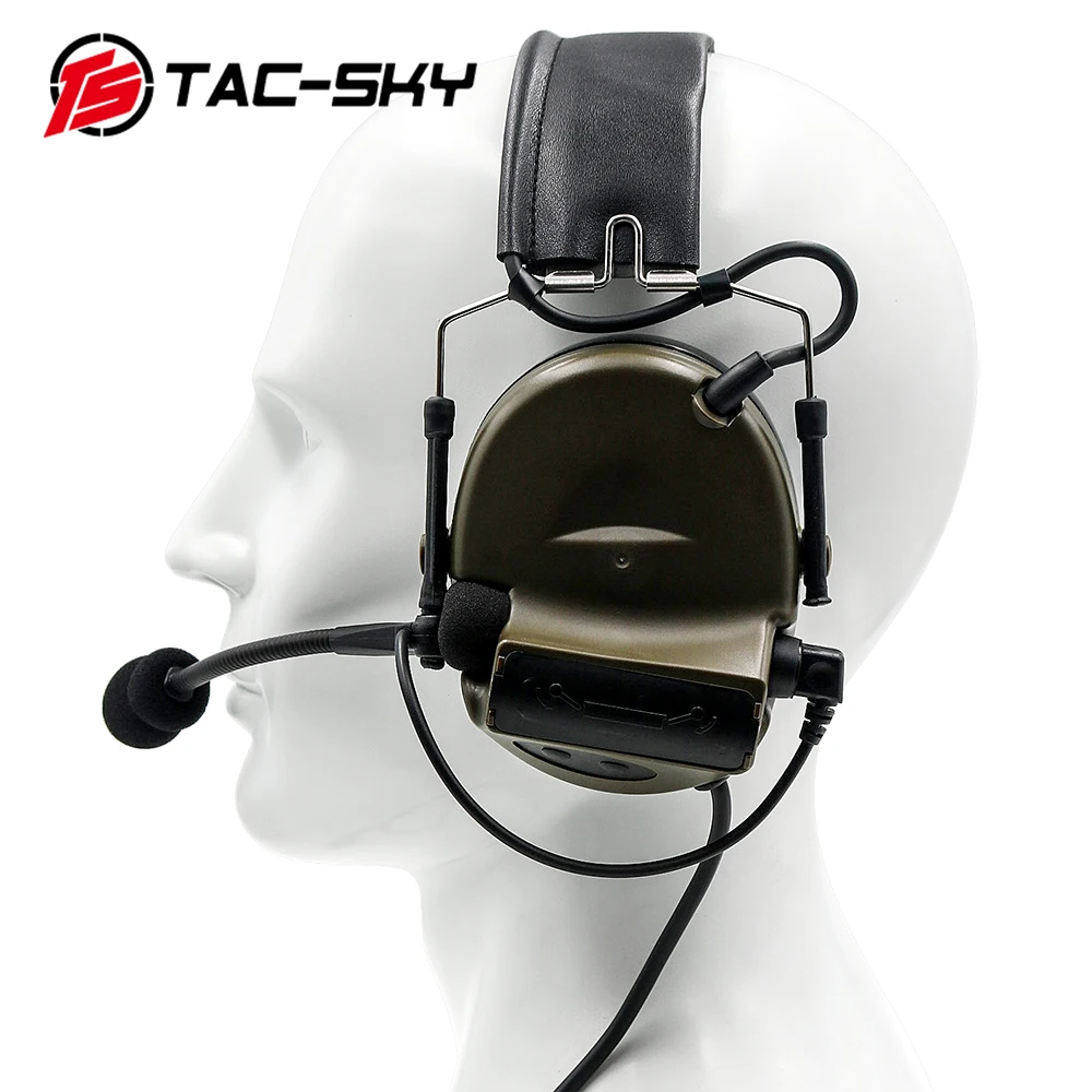 Imagem -05 - Tac-sky Comtac ii Silicone Earmuffs Defesa Audição Redução de Ruído Captador Militar Tático Fone de Ouvido Comtac ii Fones