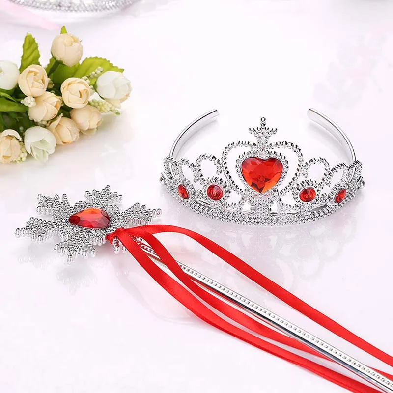 New Girls Princess Crown Hair Accessories Bridal Crown Crystal Diamond Tiara Hoop Headband Hair Bands For Kids Party Hairbands