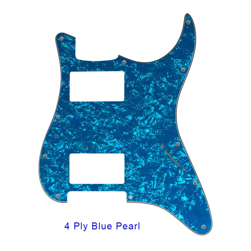 Pleroo Guitar Custom Pickguards No Control Hole With 11 Screws For Fender  ST HH Strat Guitar With PAF Humbucker Multi Color