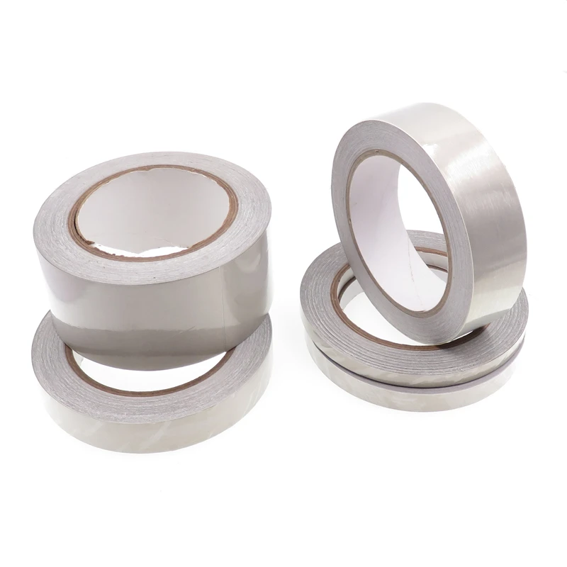 low price different width 20m Silver Conductive Fabric Cloth Tape LCD EMI  Anti-Radiation shield double-sided Silver grey tape