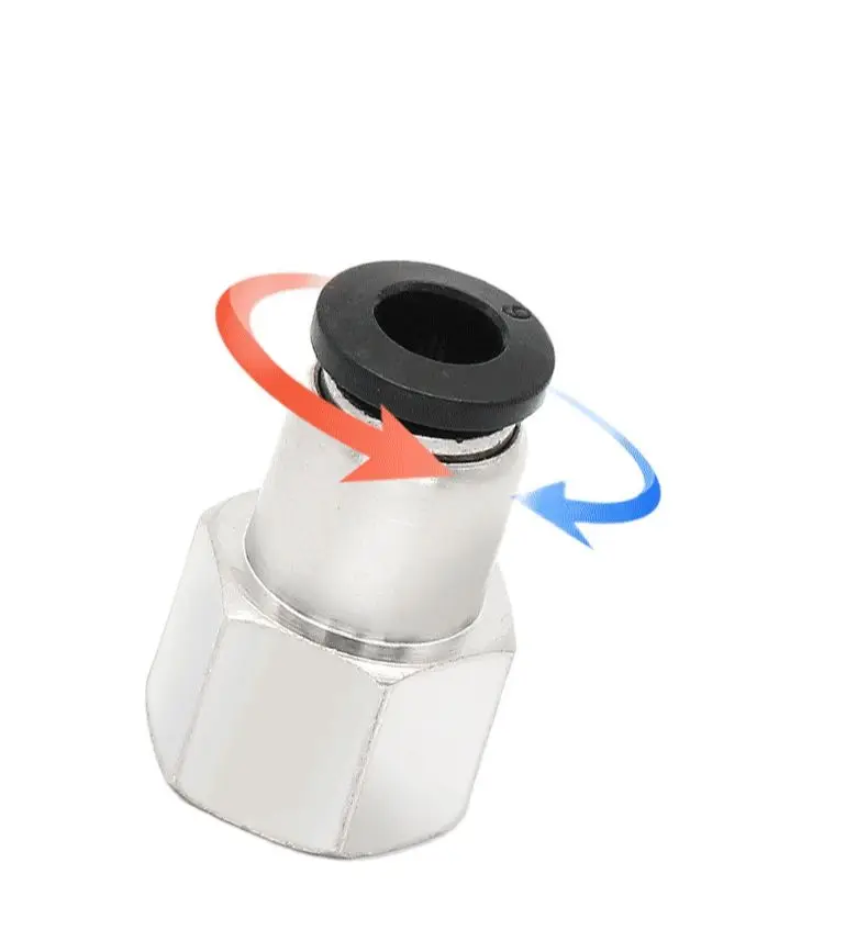 

PCF Internal thread pneumatic connection straight through pneumatic quick connector PCF4-M5/6-01/8-02/10-03/12-04