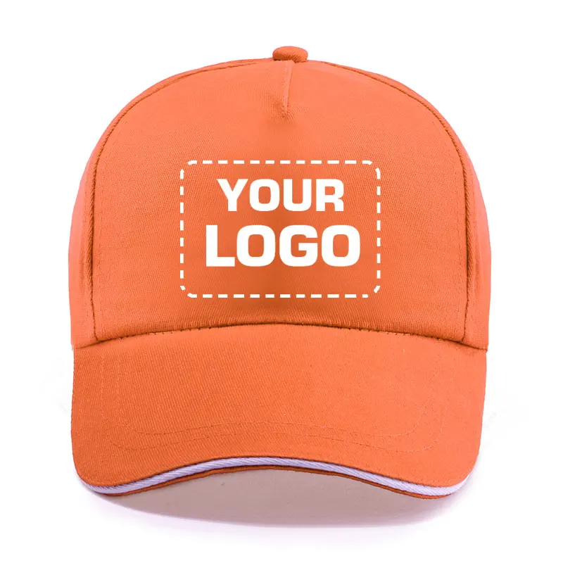 YOUR LOGO personalized customized DIY Printed Cotton Trucker Caps Baseball Cap Men Women Unisex Fashion Snapback Hip Hop Hats