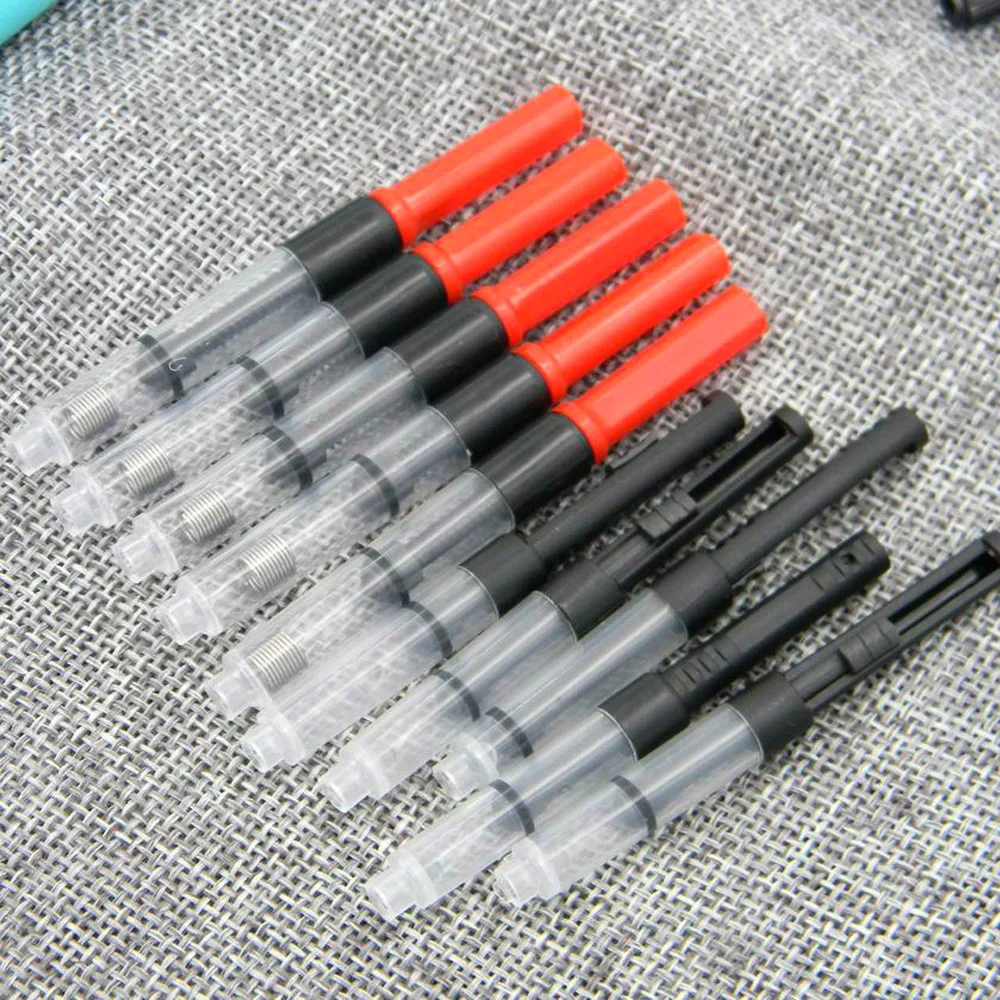 5Pc OFFICE white BLACK RED 2.6MM Fountain Pen ink cartridges Converter