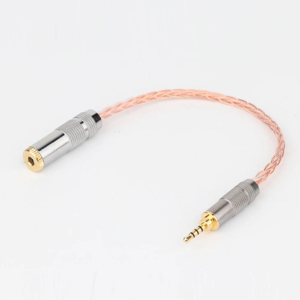 HIFI High End Audio Cable 7N OCC Copper 2.5mm TRRS Balanced Male to 3.5mm Stereo Female Earphone plug Audio Adapter Cable