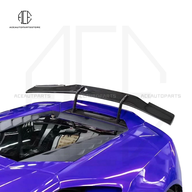 Top Design Forged Carbon Fiber Rear Wing For Lamboghini Huracan LP610 EVO N Style Rear Spoiler Body kit