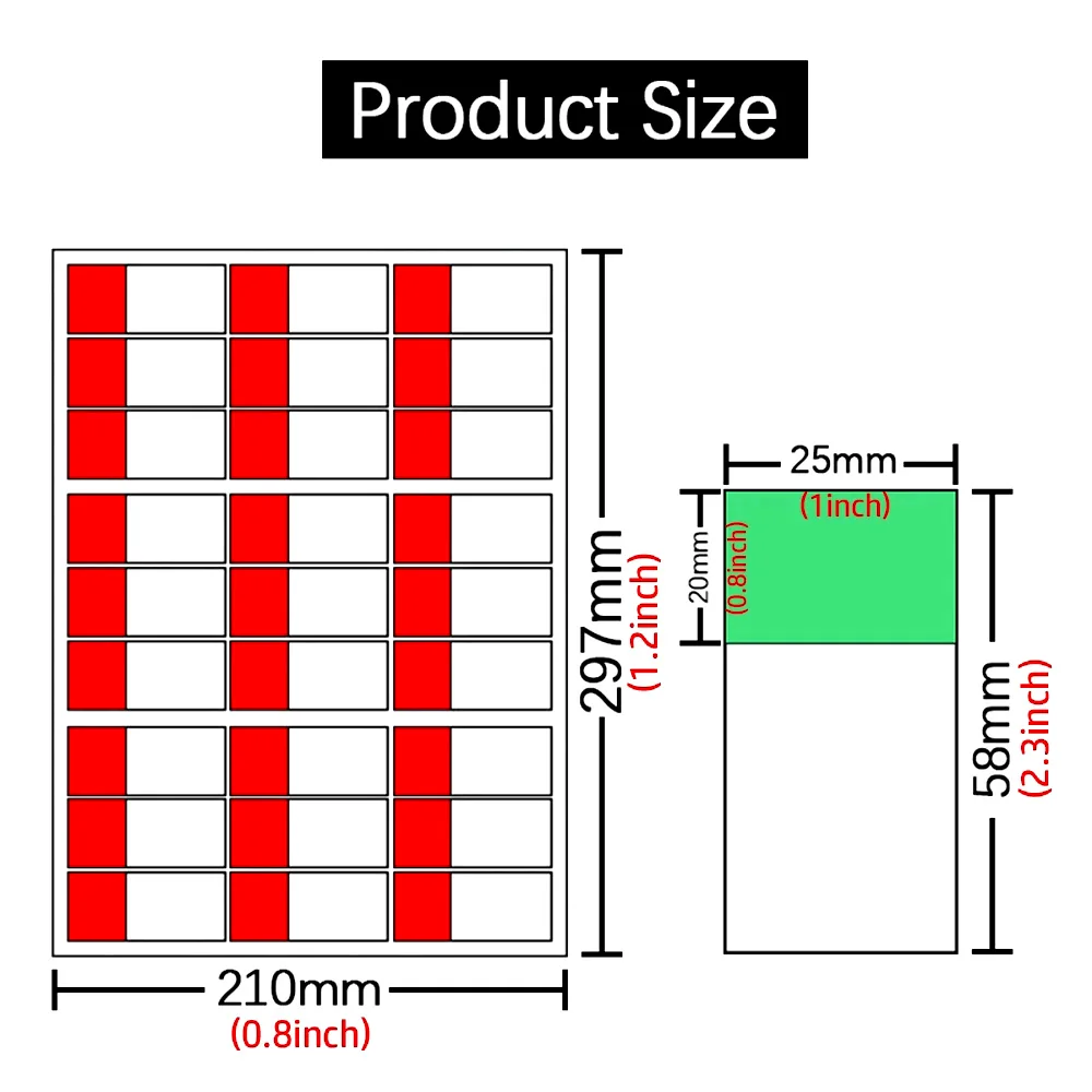 10Pcs A4 Paper Electrical Cable Label Sticker Wire Ethernet Network Cord Tag Marker Print Stickers Organizer