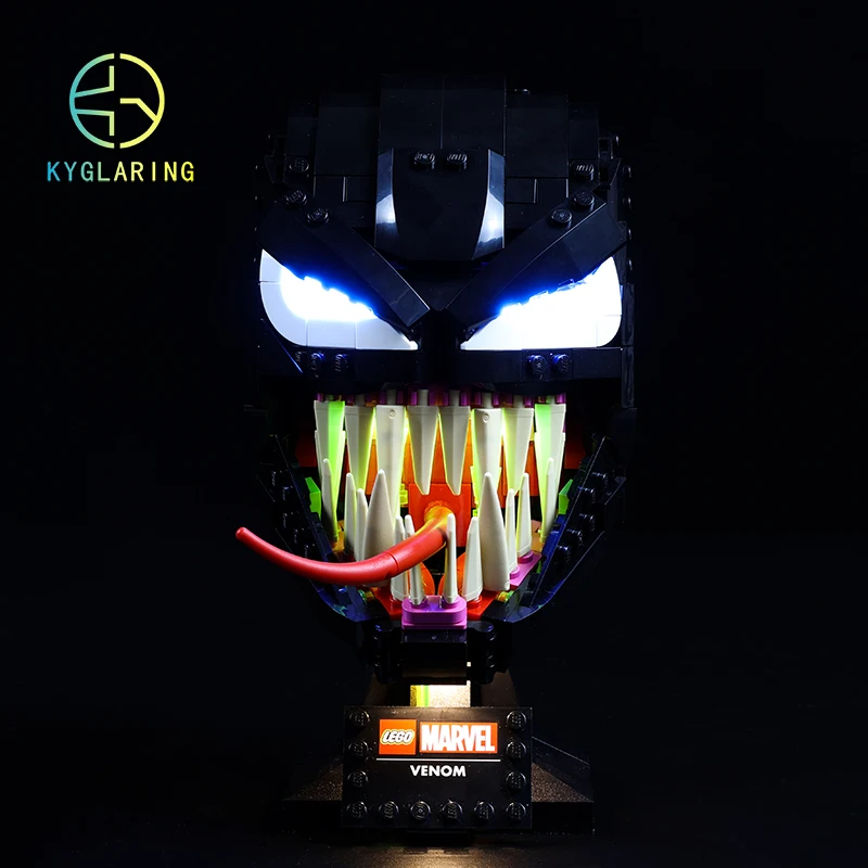 Kyglaring Led Lighting Set DIY Toys for 76187 Venom Mask Collectible Building Blocks