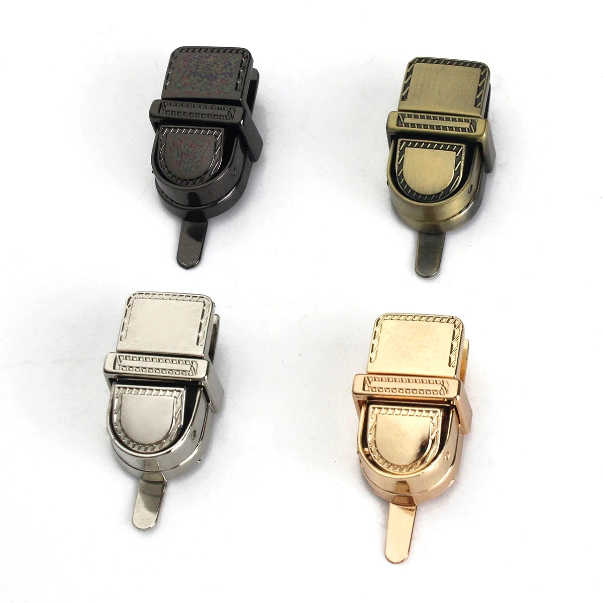 1pcs Metal New Style Push Lock Tongue Lock Clasp Closure Parts for Leather Craft Women Bag Handbag Purse Hardware Accessories