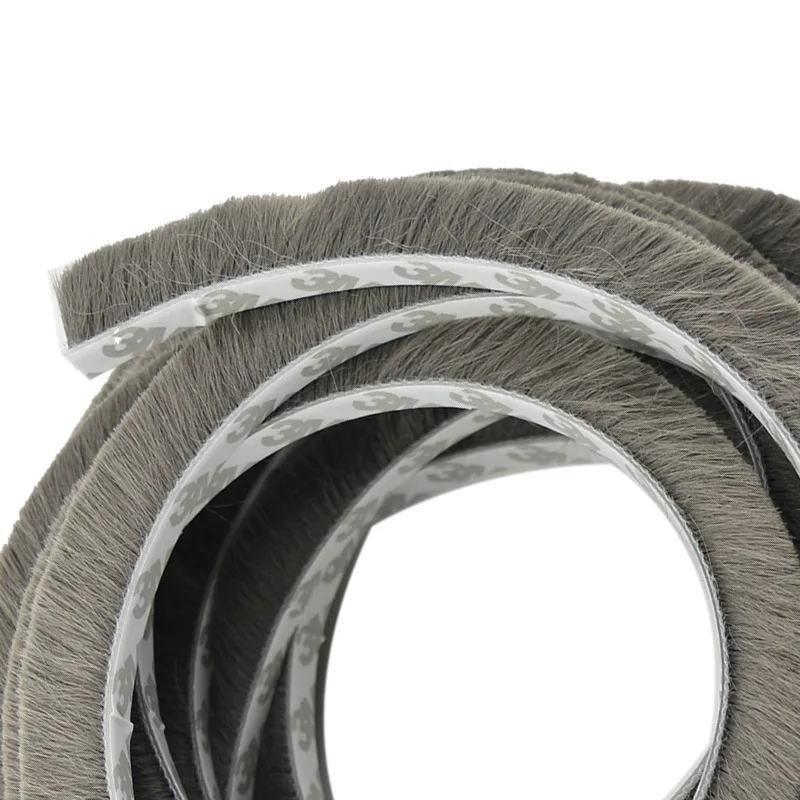 5 Meters Self-adhesive Sealing Wind-proof Brush Strip for Home Door Window Sound Insulation Strip Gasket Sound Foam