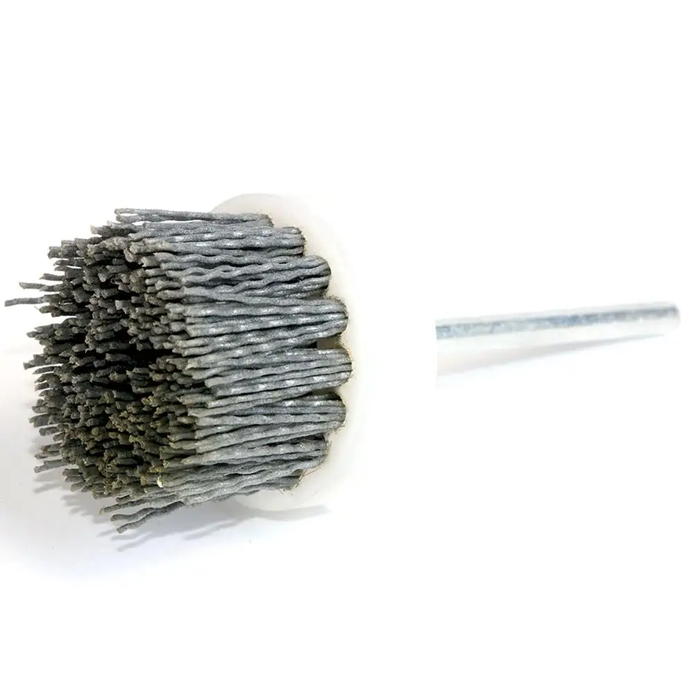 2/3/4 inch Deburring Abrasive Wire Brush Head Polishing Nylon Wheel For Furniture Wood Sculpture Rotary Drill Grinding Tool