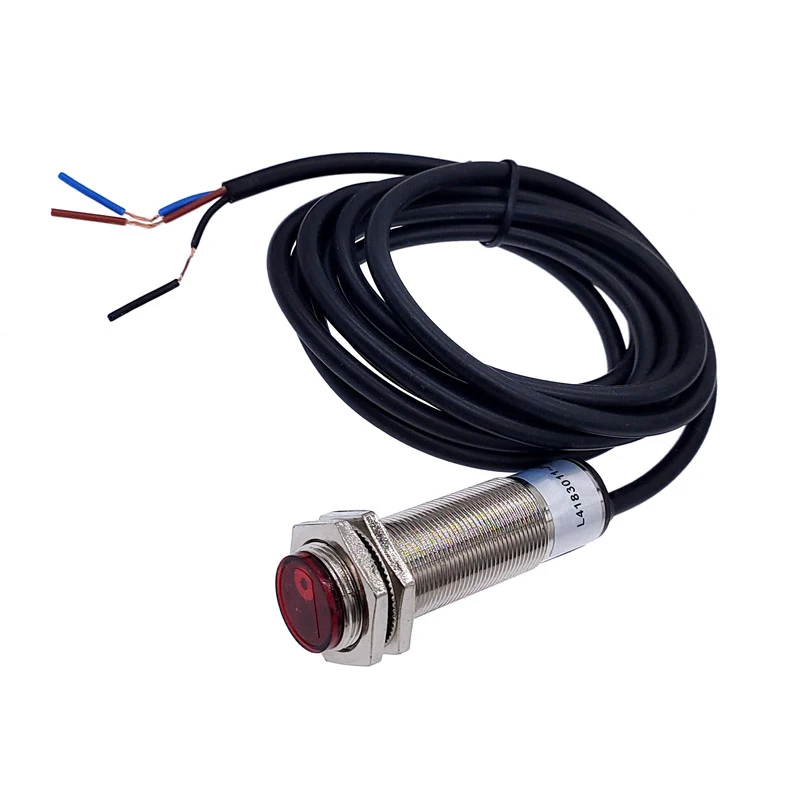 M18 Metal Photoelectric laser beam Sensor switch Infrared Obstacle Avoidance 5-30cm Detection Range Adjustable NPN PNP NO image 2