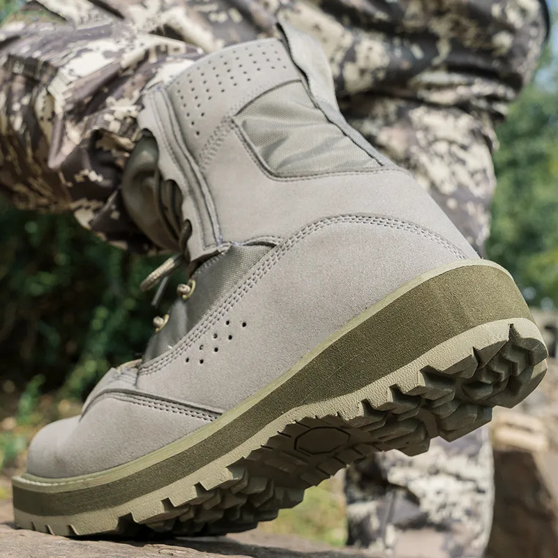 Spring Summer  High-Top Wear-Resistant Breathable Sand Prevention Shoes  Hiking  Training Lovers Martin Boots