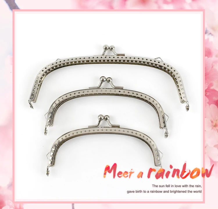 5/10Pcs Silver Smooth Metal Bags Handle 10/12/15cm Purse Frame for Handbag Wallet Clourse Sewing Brackets DIY Bag Accessories