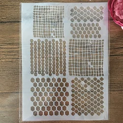 A4 29cm Grid Net Mesh Geometry DIY Layering Stencils Painting Scrapbook Coloring Embossing Album Decorative Template