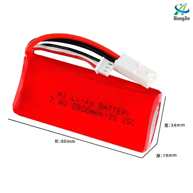 Factory pin flywheel FT009 remote control boat battery 7.4 V 2800 mah lithium battery upgrade large capacity model