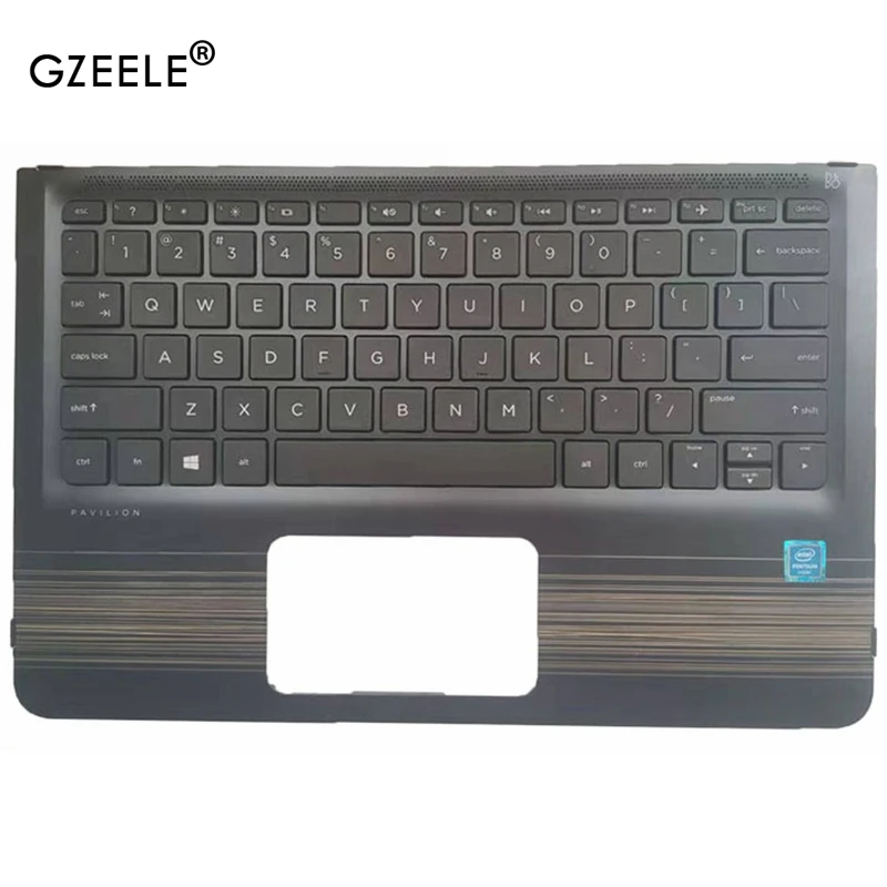 

GZEELE new for HP Pavilion X360 11-U M1-U TPN-W117 Laptop Palmrest KB Bezel Cover Upper Case C Shell