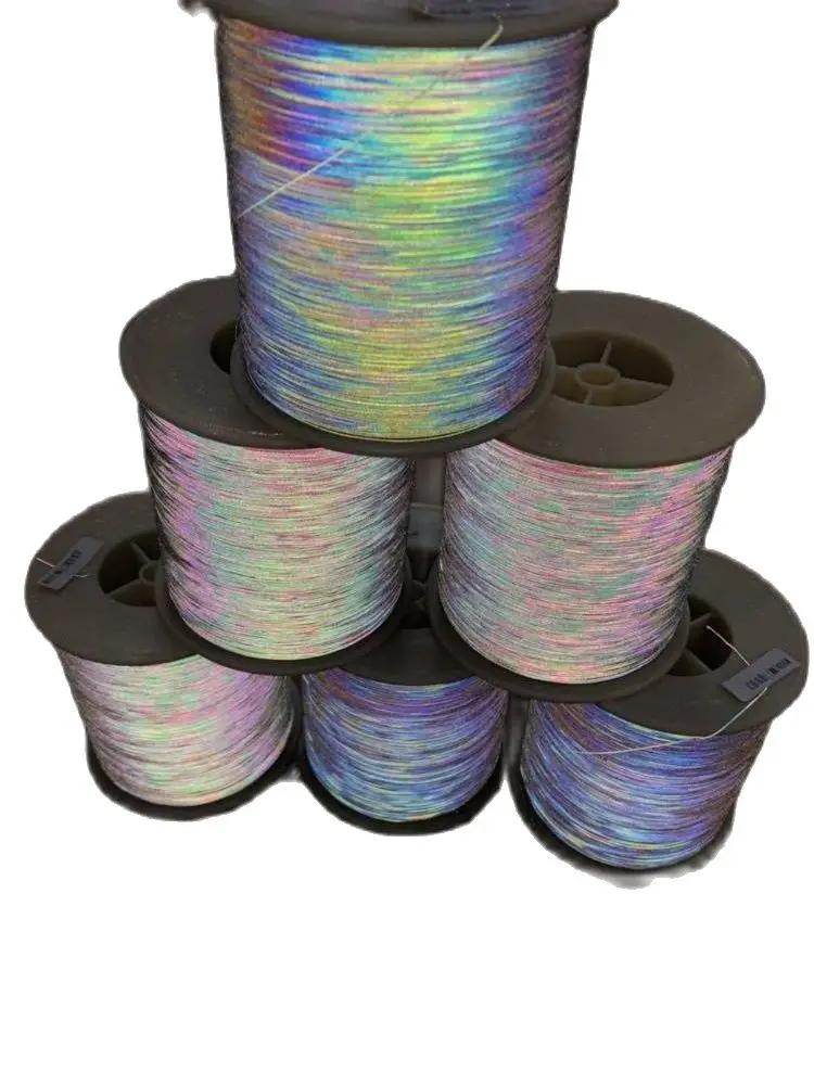 Colorful Double Side Reflective Silk Thread, Rainbow Warning Reflector, Sewing for Webbing Shoes and Clothing