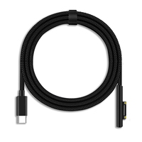 2/1.5/1/0.5M USB Type C Power Supply Charger Adapter 65W 15V 3A PD Fast Charging Cable Cord for Microsoft Surface Pro 3 4 5 6 GO