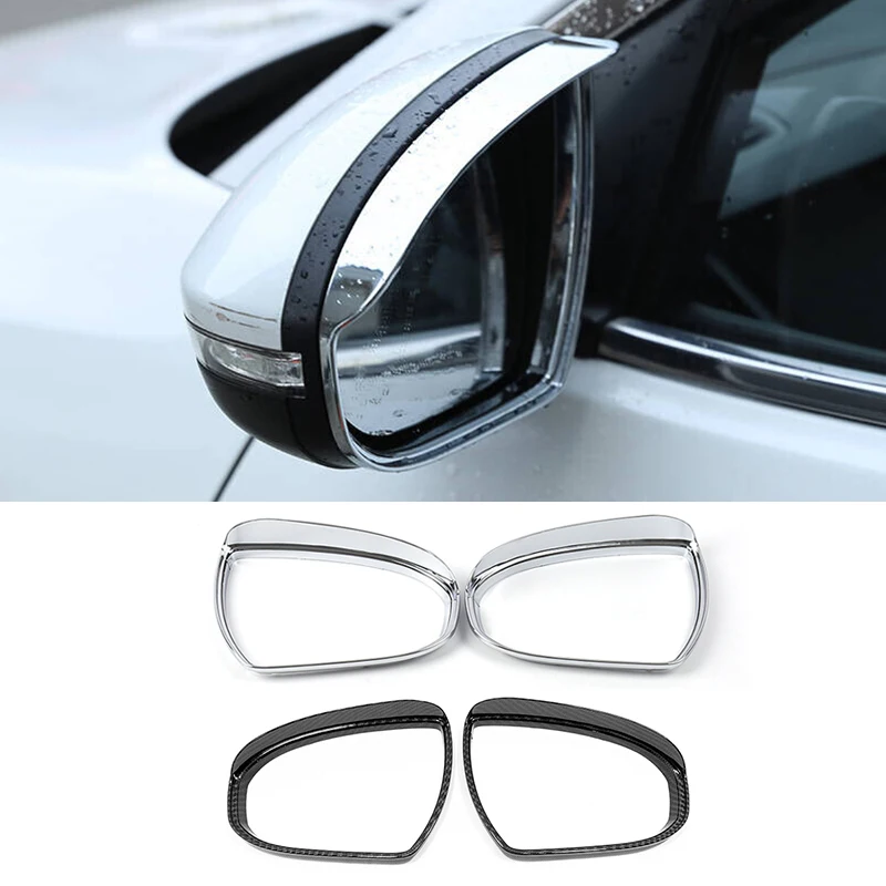 

ABS Chrome/Carbon fiber For Hyundai Tucson 2015-2019 Accessories Car Rearview Mirror Eyebrow Shield Cover Trim Car Styling