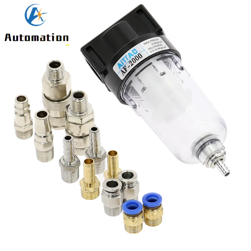 AF2000 1/4 source processor Copper filter Air pump filter Oil and water separator Pneumatic Components Air Compressor EU Fitting