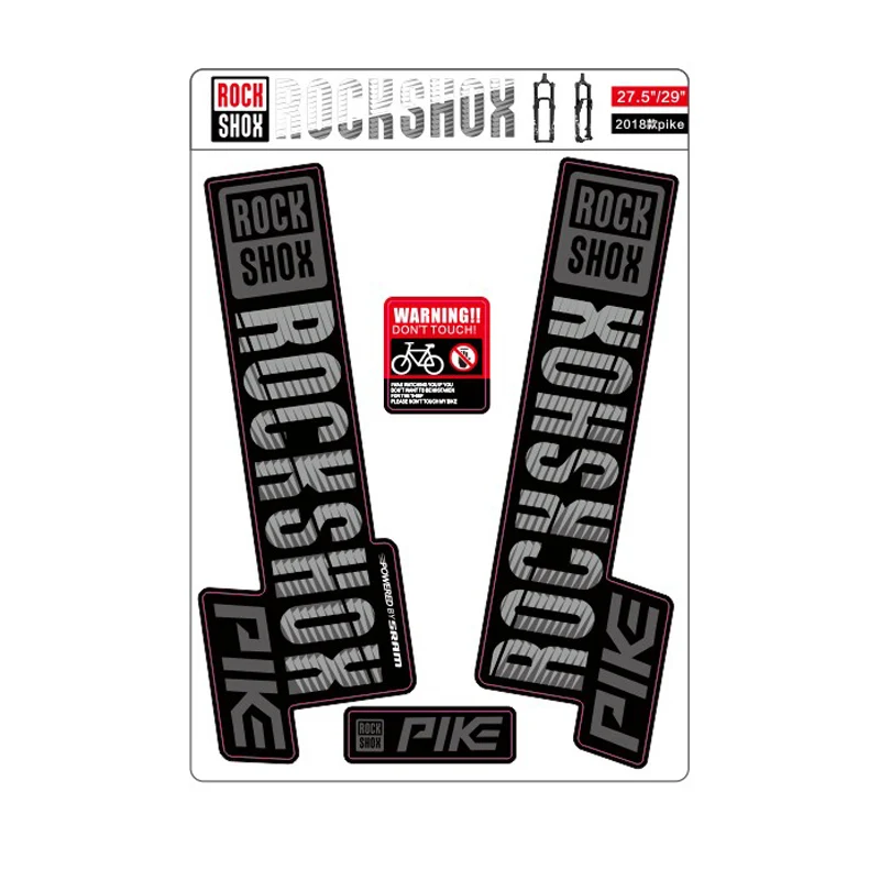 2018 rockshox PIKE decals mountain bike front fork stickers MTB bicycle front fork decals PIKE stickers