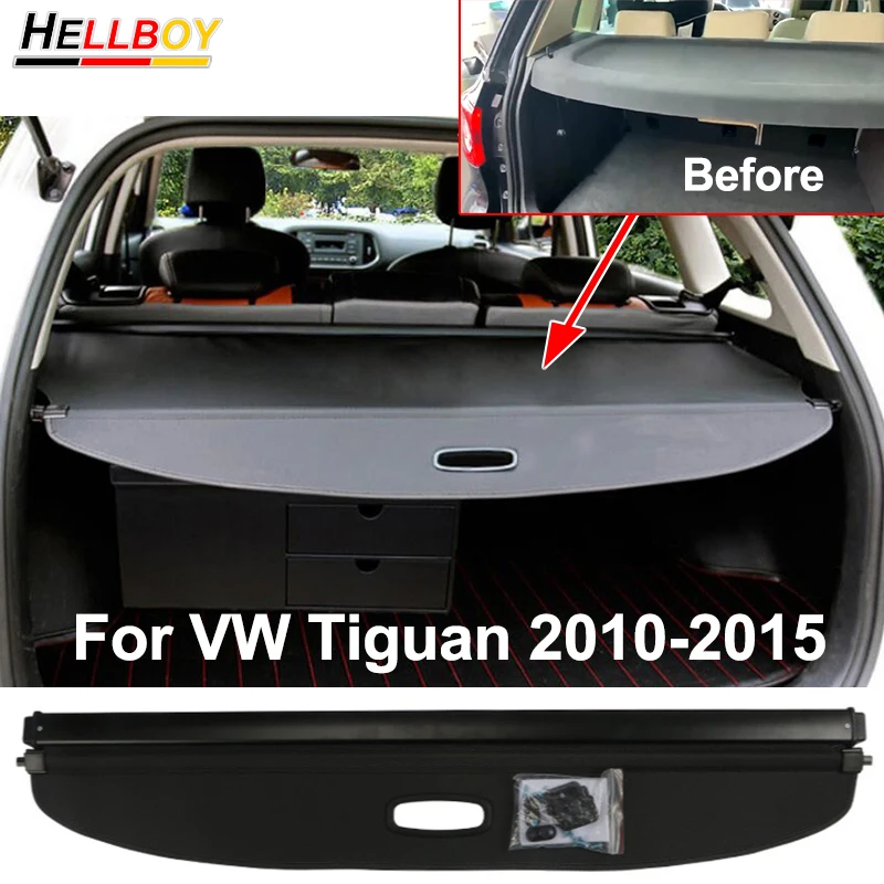 Car Storage For Volkswagen Tiguan 2010-2015 VW Tiguan MK1 Rear Trunk Cargo Cover Privacy Protector Accessories 2011 2012 2013