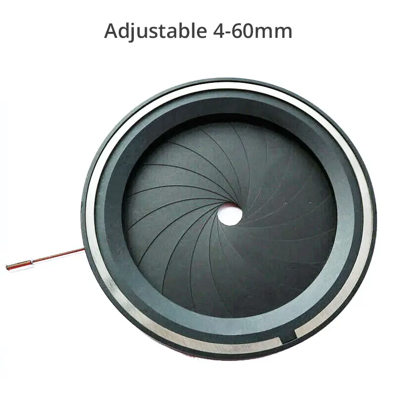 Manual Zoom Adjustable Mechanical Iris Diaphragm Aperture for Microscope and Camera Adapter