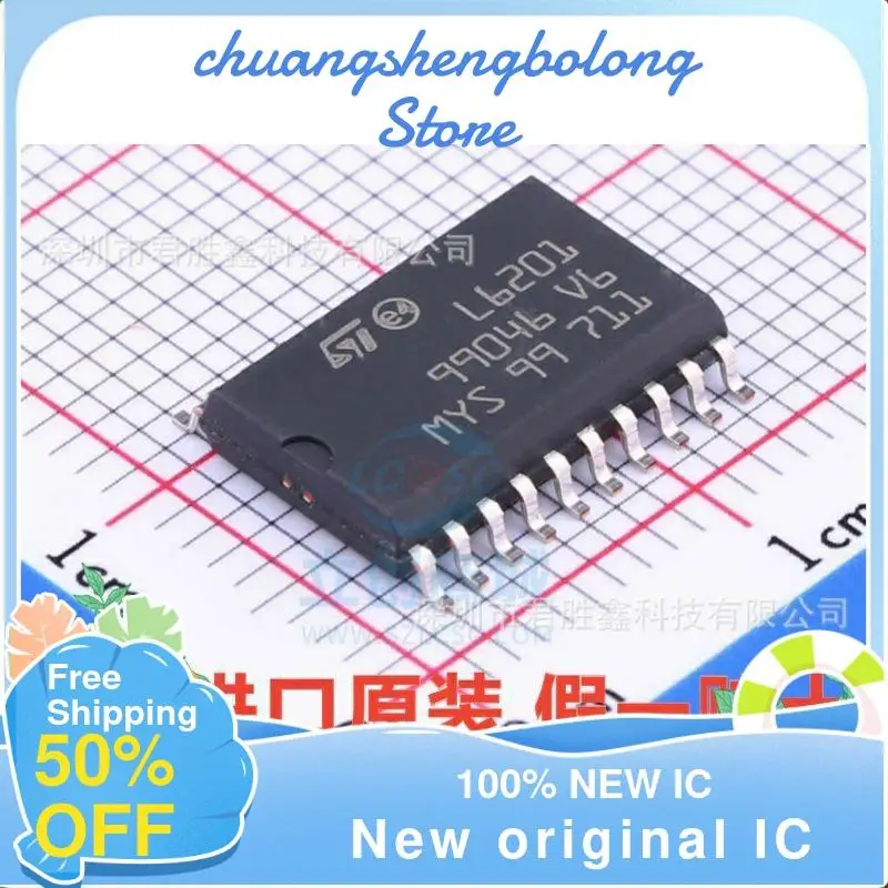 2PCS L6201   SOP20  New original IC Full Bridge Driver Chip