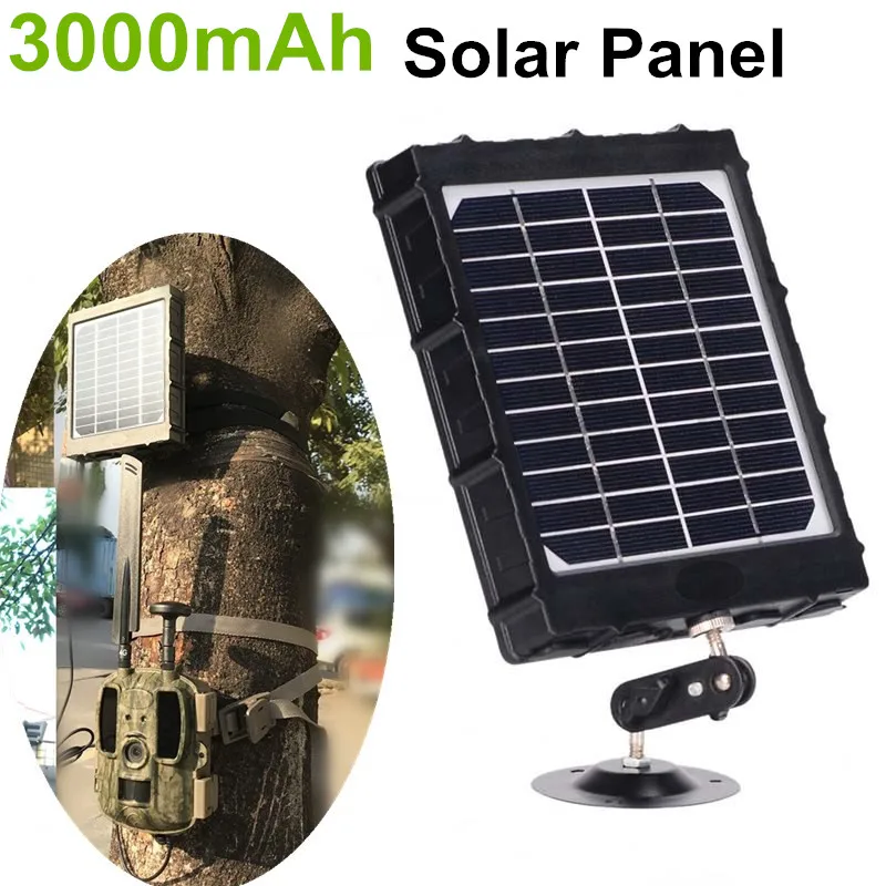 

4G Hunting Camera Solar Panel Charger 3000mAh For 12V 1.5A Photo-traps Solar Charger Aluminum Battery Polymer for Hunter Camera