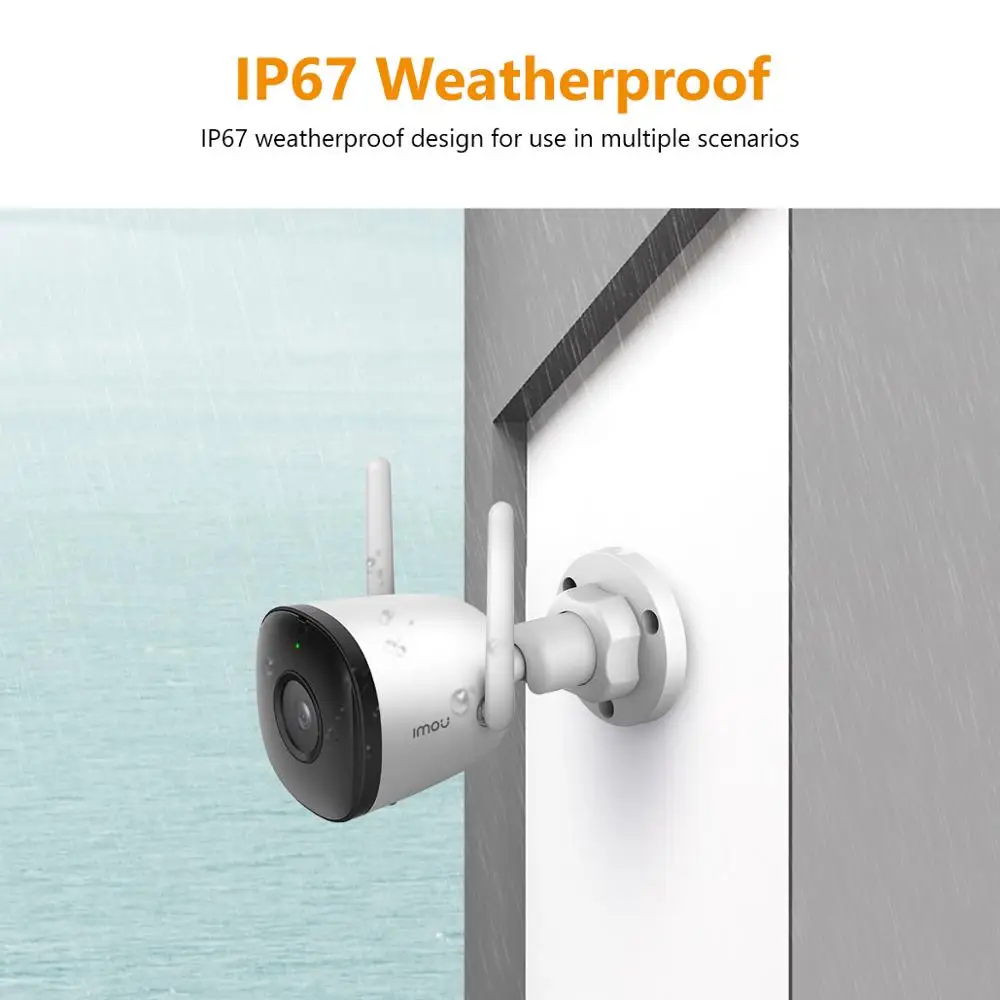 Imagem -04 - Imou Pcs Bullet 2c 4mp Wi-fi Antena Dupla Visão Noturna Externa Ip67 Gravação de Áudio à Prova de Intempéries ai Human Detect Ipc-f22p