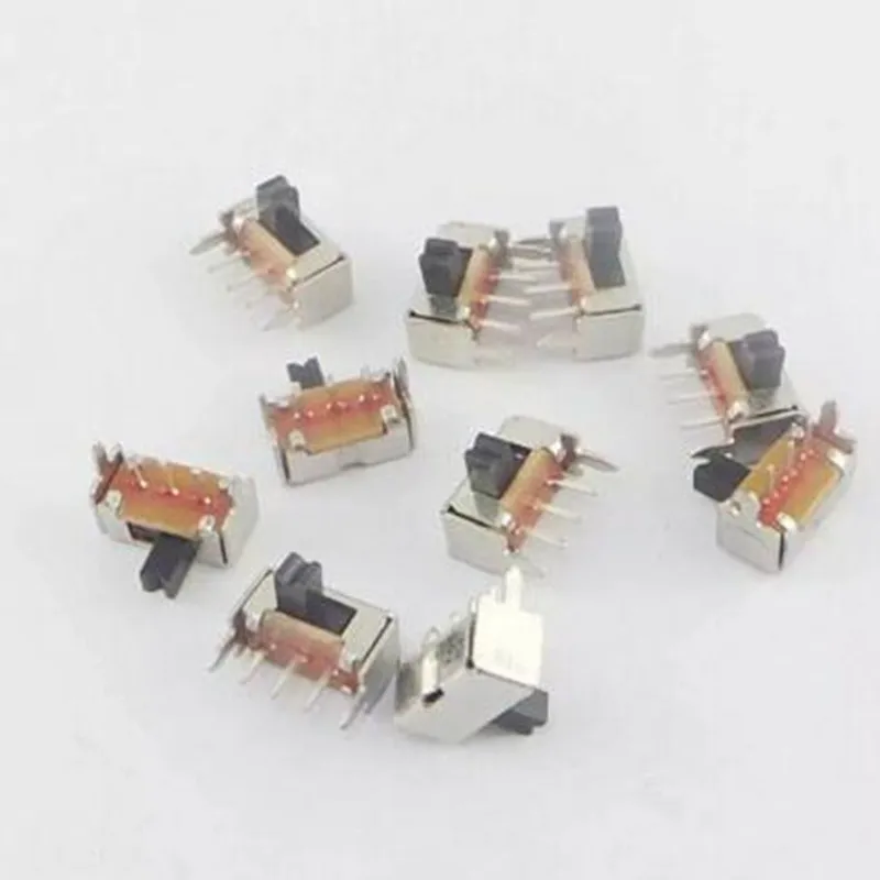 20pcs/lot SK12D07 Toggle Switch 3Pin PCB 2 Position 1P2T SPDT Miniature Slide Switch Side Knob SK12D07VG4