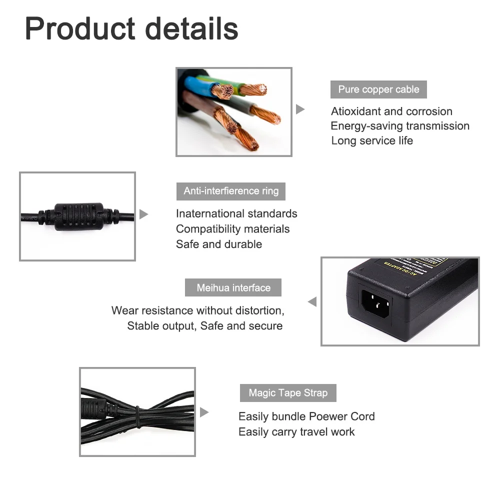 Imagem -04 - Fonte de Alimentação Led Adaptador 2a 3a 5a 6a 8a 10a 5v Transformador ue Eua au uk Plug para Cob Led Strip Light 10w 20 30 40w 50w Dc5v