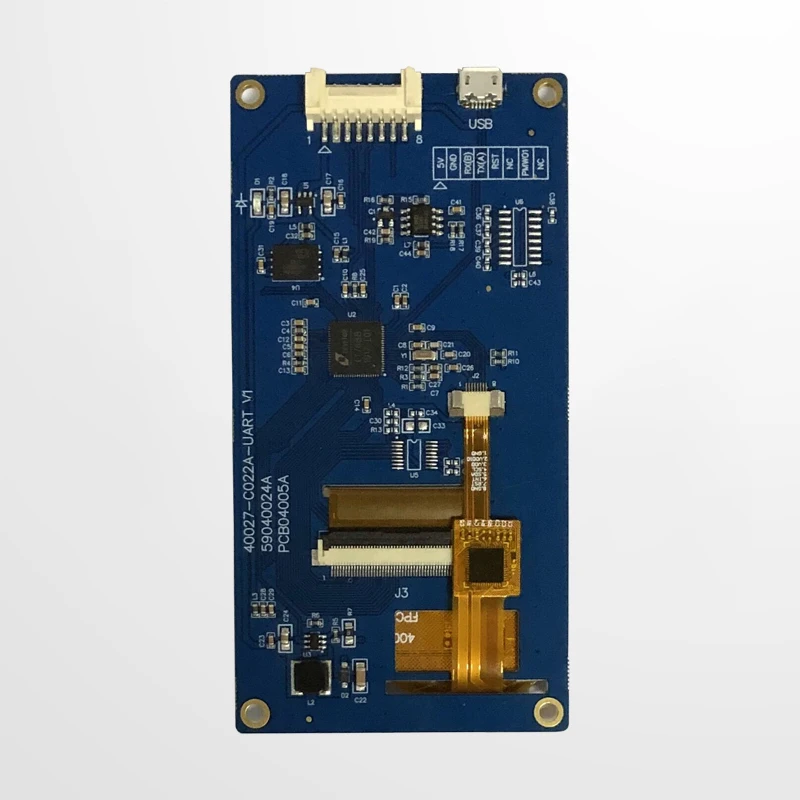 4.0 بوصة 480*800، ST7701S، زاوية عرض كاملة، واجهة RS232 أو RS485، IPS LCD مع لوحة لمس سعوية ولوحة UART