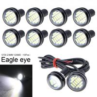 10pcs/lot 23mm 4014 12SMD LED Eagle Eye Light High Power 12V Auto Fog DRL Bulb Reverse Backup Stop Tail Parking Signal Lamp
