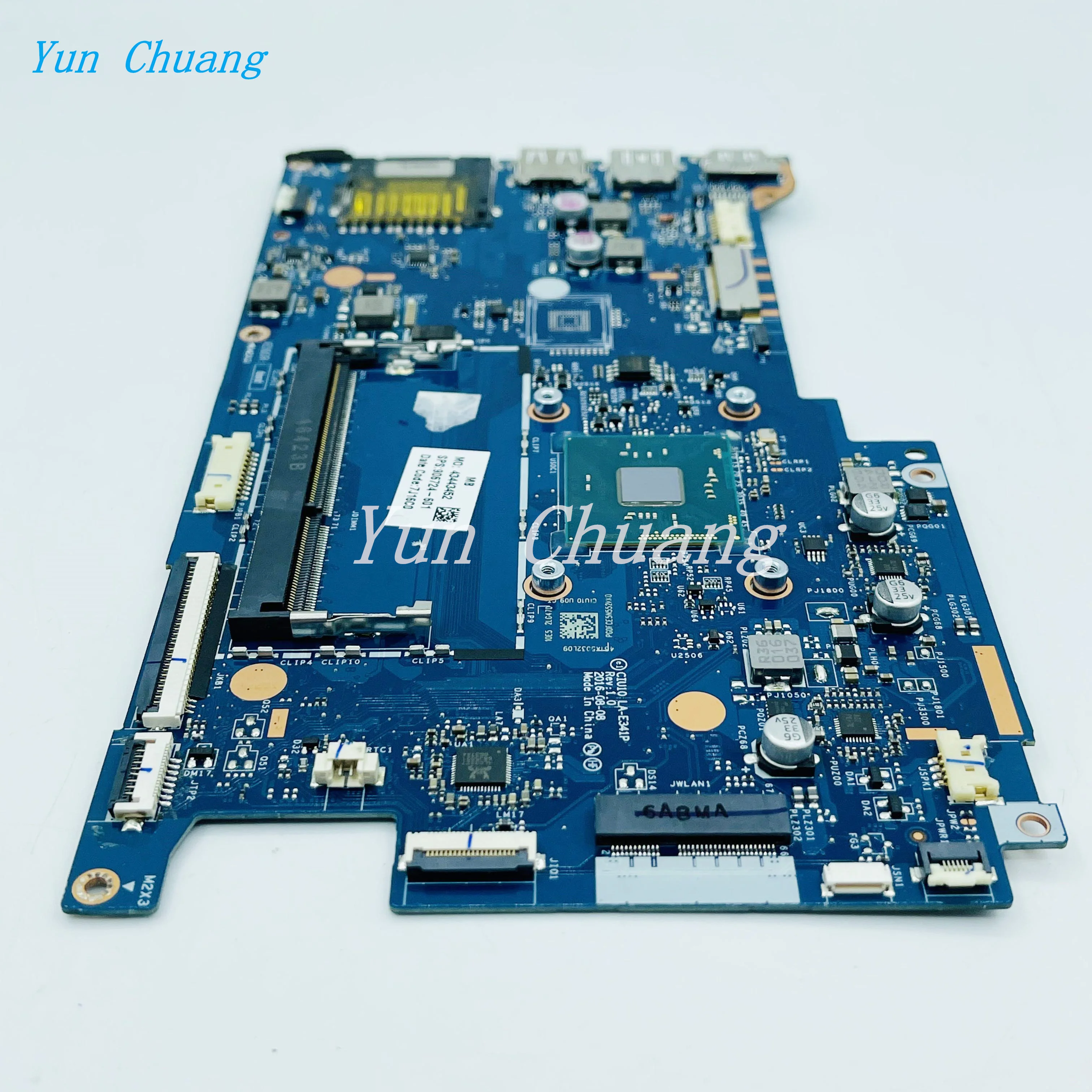 Imagem -06 - Placa-mãe Portátil para hp X360 11-ab Mainboard com Cpu Intel Celeron 906724001 906724601 Ciu10 La-e341p Ddr3l 100 Testado